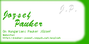 jozsef pauker business card